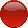 Round Red Button Clip Art